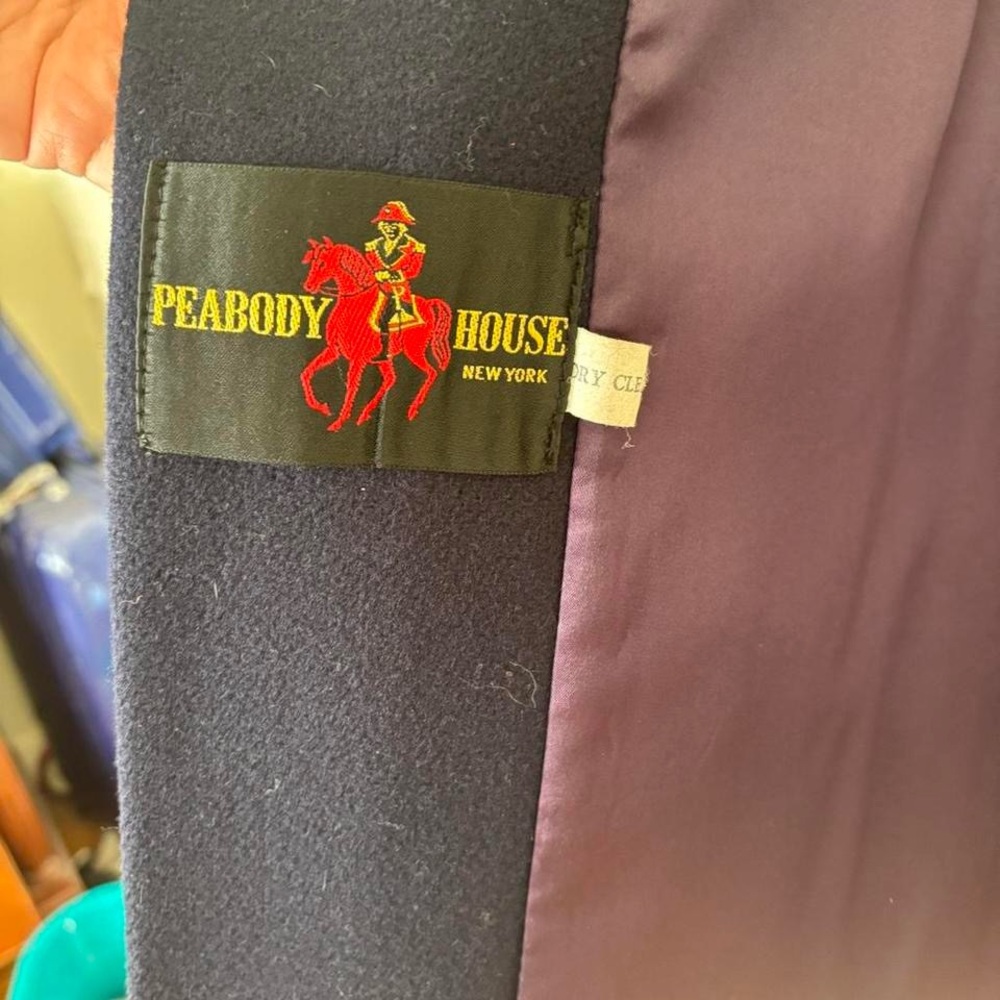 Gus Mayer Peabody House 1950s Navy Wool Double-Breasted Women's Coat Sz S - Picture 6 of 7